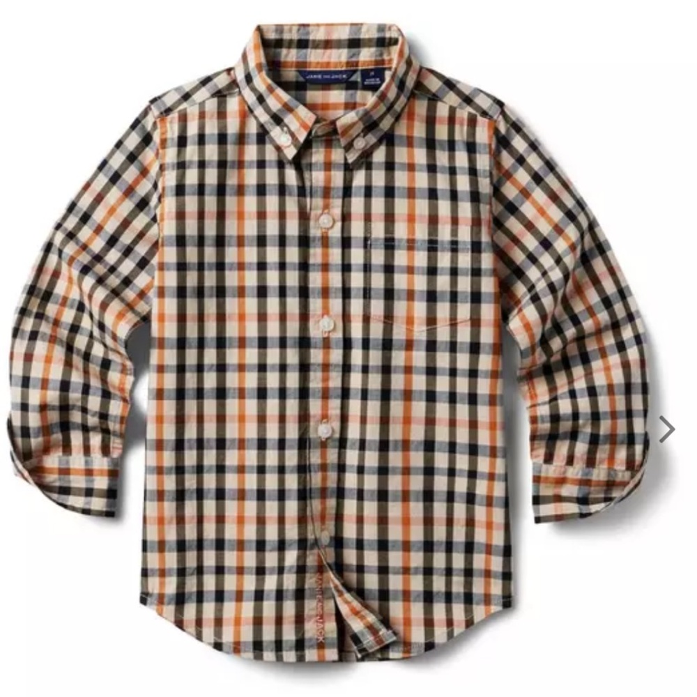 Janie & Jack PLAID POPLIN SHIRT